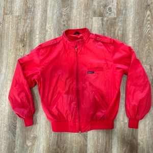 vintage members only jacket lightweight red retro size 17/18